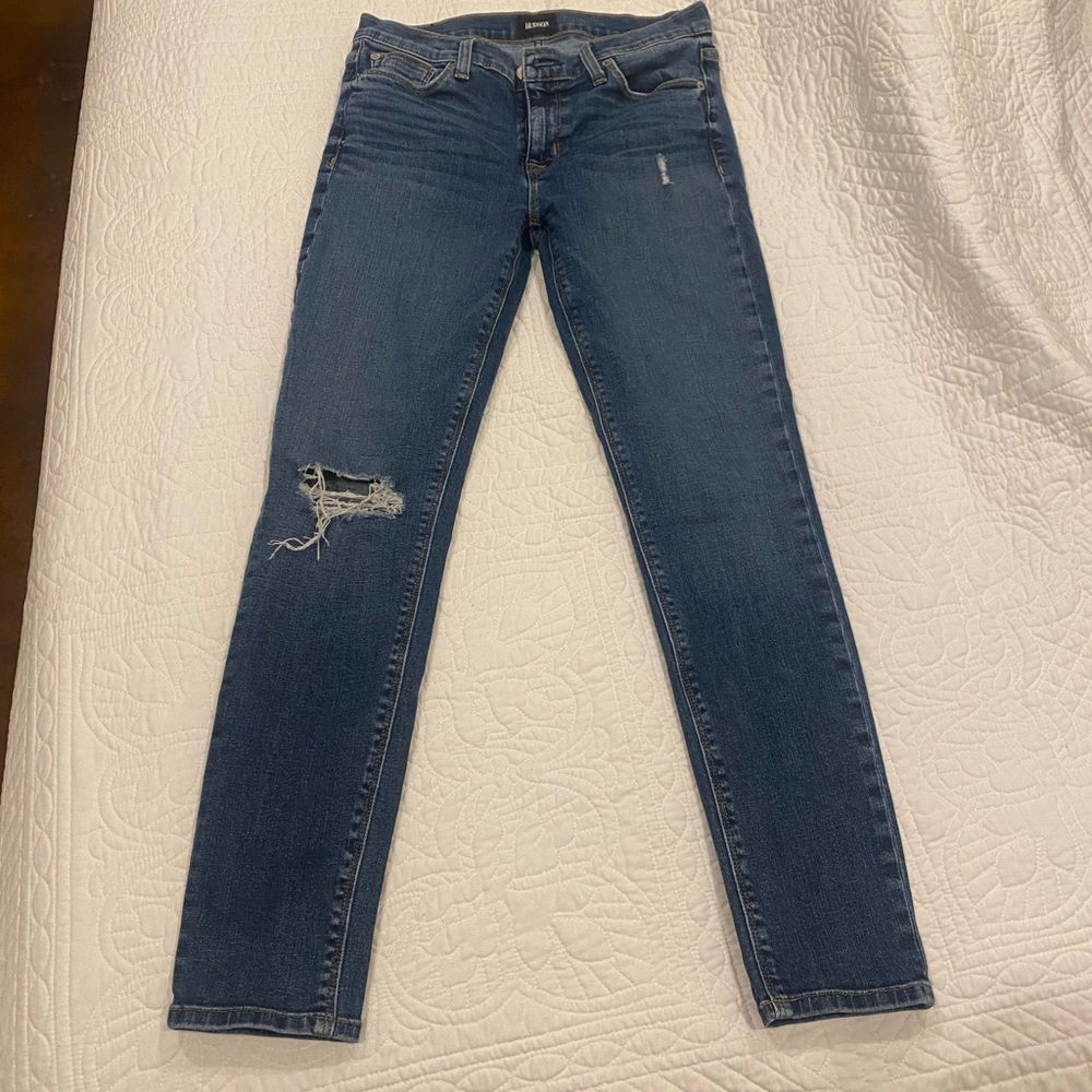 Hudson Midrise Distressed jeans
